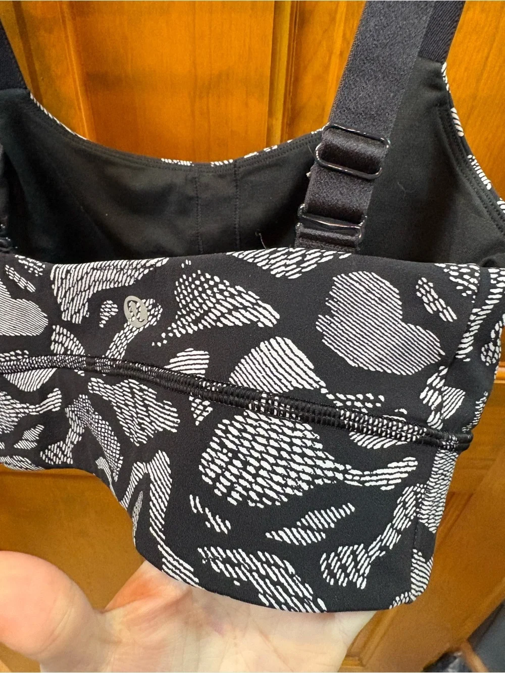 Lululemon Women’s Both Way Bra Size 6 Mini Wrap White Black
